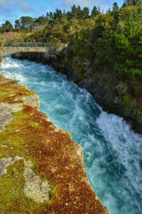 River flowing through rocks