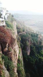 Scenic view of tree mountains against sky