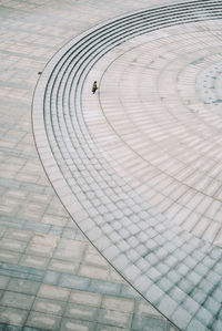 High angle view of footpath