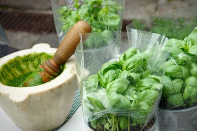 Close-up of vegetables in bowl