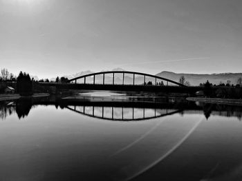 Bridge over river against sky