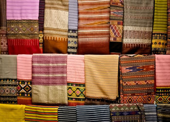 Full frame shot of multi colored market stall