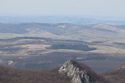 High angle view of land