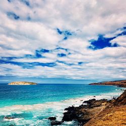 Scenic view of sea against sky