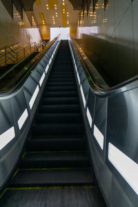 Low angle view of escalator