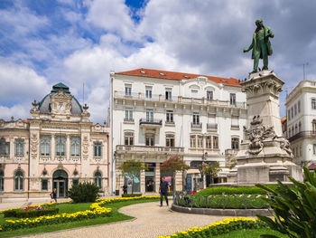 View of historic building against cloudy sky