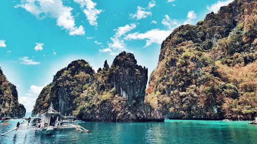 Panoramic view of sea against sky