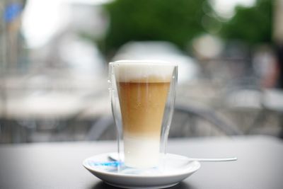 Close-up of coffee on table