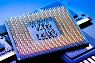 Close-up of computer chips