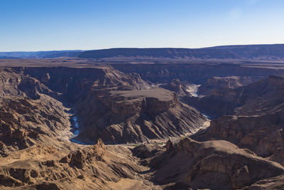 Aerial view of dramatic landscape