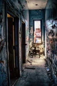 Interior of abandoned house