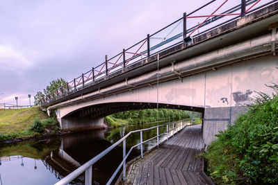 Bridge over river against sky