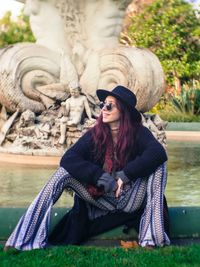 Woman standing in park