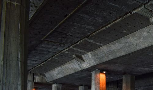 High angle view of tiled floor