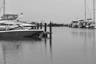 View of marina at harbor