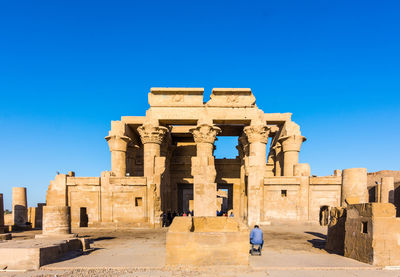 View of historical building against blue sky