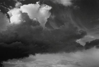 Low angle view of cloudy sky