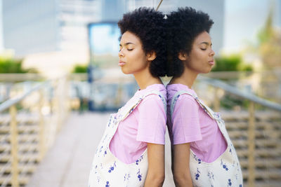 Young woman looking away