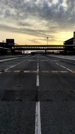 Barcelona airport sunset