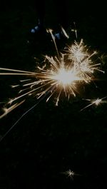 Blurred motion of fire crackers at night