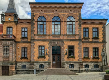 Low angle view of building against sky
