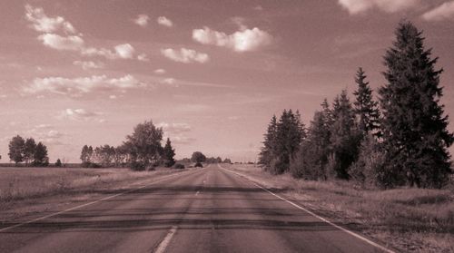 Road passing through country road