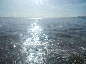 Close-up of sea against sky