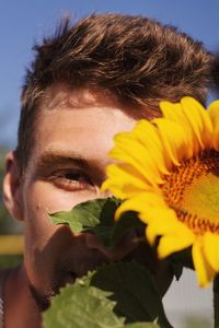 Close-up portrait of young man