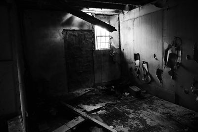 Interior of abandoned building