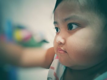 Close-up portrait of cute boy