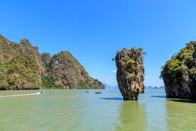 Amazing and beautiful tapu or james bond island, in phang-nga bay, thailand