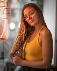 Portrait of a smiling young woman