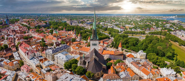 Beautiful panoramic view of tallinn, the capital of estonia 