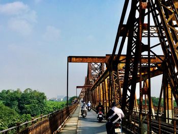 People on bridge