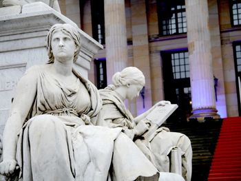 Statues outside konzerthaus berlin in city