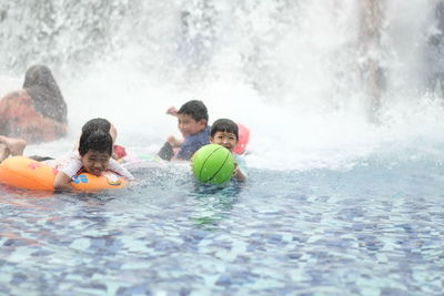 Group of people in water