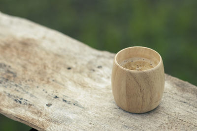 Close-up of coffee on table