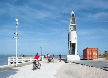 Man riding bicycle