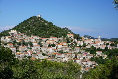 High angle view of cityscape