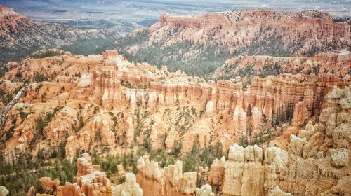 Scenic view of rocky mountains