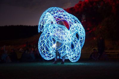 Light painting at night