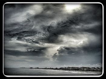 Storm clouds over sea