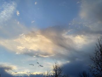 Low angle view of cloudy sky