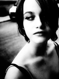 Close-up portrait of young woman