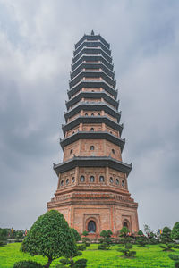 Low angle view of historical building against sky