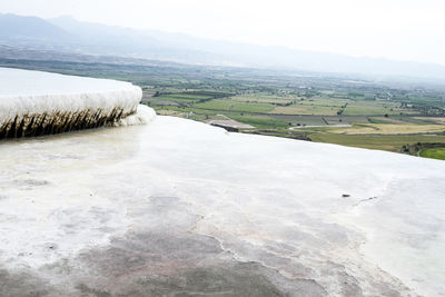 High angle view of sea against sky