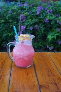 Close-up of drink on table