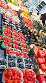 Various fruits for sale in market