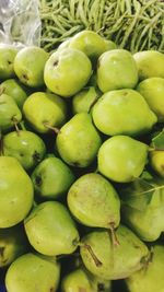 High angle view of fruits