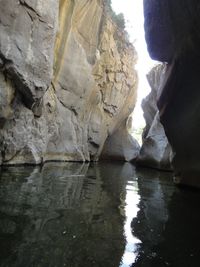 Rock formations in water